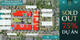 Bán BT liền kề tại Glory Downtown, 7,38 tỷ, 72,5m2, 5PN, 4WC, giá ưu đãi