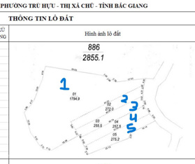Chính chủ bán đất nền phân lô - phường Trù Hựu, thị xã Chũ giá đầu tư