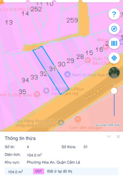 Bán đất tặng nhà cấp 4 mặt tiền Hoà An 1 - đường 5m, sát chợ - ngang 4,5m