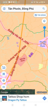 Đất trung tâm cụm KCN Tân Phước và đường 65m