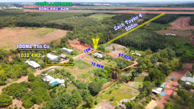 Bán đất vườn 1032m2 trung tâm huyện Đồng Phú, đường bê tông 15m, giá 1,45 tỷ bớt lộc