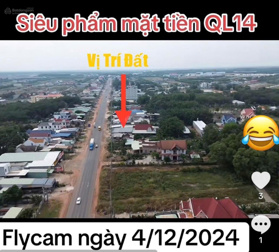 Cần bán 370m2 Khu phố 3, phường Minh Thành, thị xã Chơn Thành, mặt tiền đường ĐH751 rộng 74m.