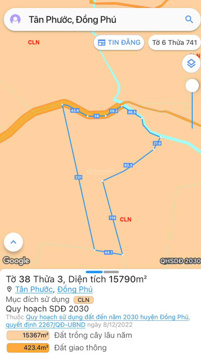 Đất gần trung tâm cụm KCN Tân Phước và đường 65m