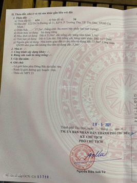 Cần bán gấp căn giá rẻ nhất đường 11 Trường Thọ chỉ 2,55 tỷ sổ hồng riêng, địa chỉ: 122/20/26