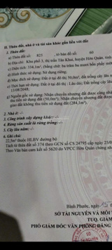 Bán mặt nhựa 10mx40m CN 334.1m2 (50m2TC) thị trấn Tân Khai đường thông chỉ 1,35 tỷ sổ sẵn