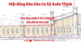 Bán đất 128m2 (8m x 16m) tại khu dân cư xã Xuân Thịnh, Triệu Sơn, Thanh Hóa, giá tốt chỉ 545 triệu.