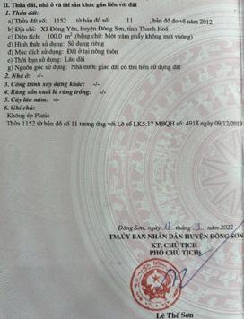 Bán đất nền 100m2 dự án Đông Yên New City, Đông Sơn, Thanh Hóa, 1,2 tỷ