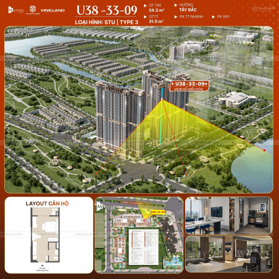 Quỹ căn VIP Studio và 1N độc quyền dự án The LakeSide CĐT Masteries Homes tại Vinhomes Ocean Park