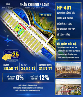 CƠ HỘI SỞ HỮU CĂN GÓC HOA HẬU 3 MẶT TIỀN SIÊU VIP ĐƯỜNG HẠNH PHÚC - CK ĐẾN 23%-TẶNG 25 CHỈ VÀNG