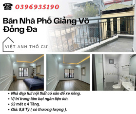 Bán nhà phố Giảng Võ_Khu Dân Trí Cao_Nhà Lô Góc_51mx4T_Giá: 8.5 Tỷ, Lh: 0396935190.