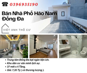 Bán nhà phố Hào Nam_30 Mét Ra Mặt Phố_Nhà Đẹp Ở Ngay_37mx4T_Giá: 7.35 Tỷ_Lh: 0396935190.