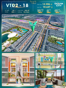 Siêu phẩm song lập mini, liền kề xẻ khe, Biệt thự biển Beach Villas VTĐ2-18