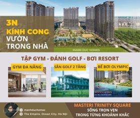 Nơi nghỉ dưỡng của người thành đạt. Căn 3PN kính cong 112,6m2 - Masteri Trinity. Chỉ 52,11 tr/m2