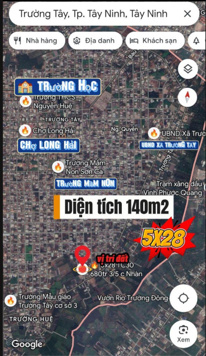 (Rẻ)Đất ngợp 2 mặt tiền đường 24 Ngô Quyền, TX Hòa Thành, Tây Ninh, 140m2, 5x28m, chỉ với 680 triệu