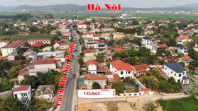 (Gần khoáng nóng). Đất mặt đường 143,9m2, lô góc 100% thổ cư, cách Hoà Lạc 30p - giá 3,x tỷ