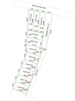11lô trong trứng tại thượng trang đường 5m ,thông các ngả ,60mV 500 triệu, nằm GẦN cổng PHỤ KCN