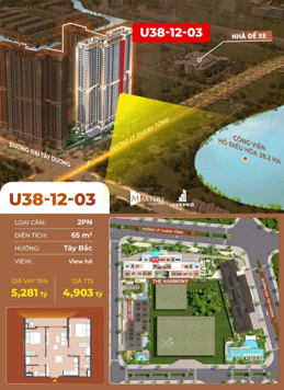 Bán căn hộ chung cư 65m2, 4,903 tỷ tại Vinhomes Ocean Park Gia Lâm, giá ưu đãi