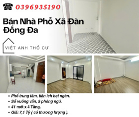 Bán nhà Xã Đàn_Sổ Vuông Đẹp_5 Phòng Ngủ_41mx4T_Giá: 7.1 Tỷ_Lh: 0396935190.
