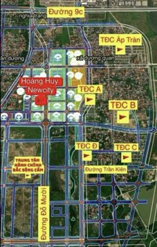 Bán đất nền TĐC đầy đủ các diện tích, tầm giá khu vực Bắc Sông Cấm, gần trung tâm hành chính mới