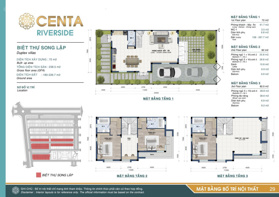 Mở bán F0 biệt thự 180m2 Centa Riverside 12 tỷ, chiết khấu 5%, lãi 0%/1 năm, sổ hồng lâu dài