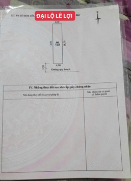 Bán nhà đường đại lộ Lê Lợi, TP Thanh Hóa