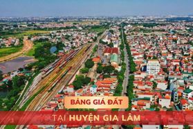 Bảng giá đất tại huyện Gia Lâm, Hà Nội - MỚI NHẤT