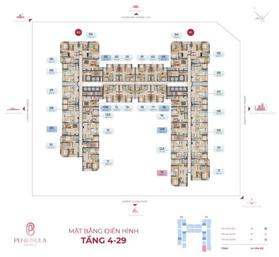 BÁN CĂN NGOẠI GIAO 1 PN PENINSULA TẦNG CAO CÓ VIEW SÔNG DT 45M2, GIÁ CHỈ 2,576 TỶ. GIÁ THẤP HƠN CDT