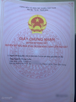 Chính chủ bán nền 181 m2 full thổ cư, mặt tiền QL1A, P Tân Ngãi, TP Vĩnh Long