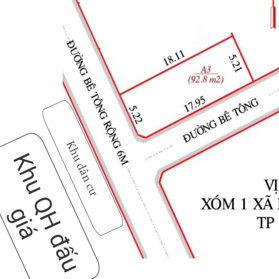 Bán đất tại Nghi Phong, Vinh, Nghệ An, 1,45 tỷ, 93m2, ngõ 6m, pháp lý đầy đủ