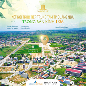 Chỉ ~12,5 triệu/m2, trợ giá cho khách có hộ khẩu Quảng Ngãi + Kontum - KĐT An Điền Phát, Quảng Ngãi