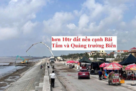 Bán đất biển Quất Lâm dt 100m2 sẵn sổ đỏ - cách biển 100m - view quảng trường, giá chỉ hơn 1 tỷ/lô