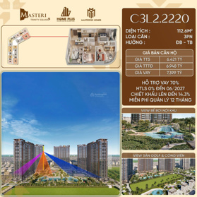 Mua trực tiếp CĐT căn hộ 3PN kính cong đẹp độc nhất tại Trinity Square Vinhomes Ocean Park
