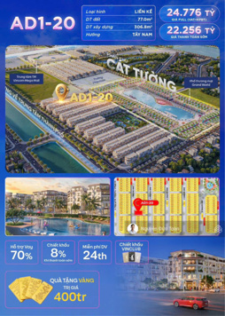 Hàng hiếm căn xẻ khe cuối cùng Vinhomes Cổ Loa Ánh Dương xẻ khe 77m2 giá 22 tỷ trực tiếp CDT