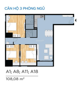 Bán gấp căn 3PN Melody Vũng Tàu - 108m2, view VIP giá 3.390 tỷ, LH 0775 707 172 Phạm Yến