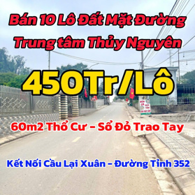 SIÊU PHẨM ĐẦU TƯ-10 LÔ ĐẤT VÀNG.TRUNG TÂM THỦY NGUYÊN - GIÁ CHỈ TỪ 450 TRIỆU/LÔ!