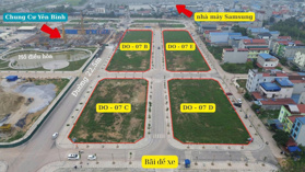 KĐT Nằm sát nhà máy Sam Sung lớn nhất Thế giới. Em có 5 lô ngoại giao nằm đối diện 2 tòa chung cư