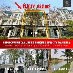 Bán Liền kề Vinhomes phân khu hoa hồng, diện tích 88m2 mặt tiền 7m hướng đông nam giá rẻ nhất