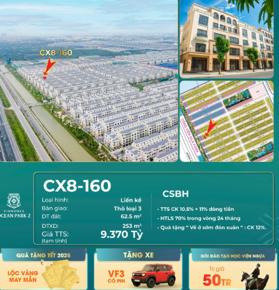 Quỹ 3 căn Cọ Xanh rẻ nhất Ocean Park 2 (Tặng xe VF3)