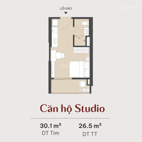 BÁN CĂN STUDIO MASTERI LAKESIDE OCEAN PARK 1 30m² Chỉ từ 2.3 TỶ Full nội thất cao cấp