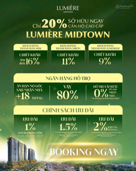 CĐT Masterise Homes chính thức mở bán căn hộ Lumiere Midtown- The Global City CK 18%, LH 0912 282 333