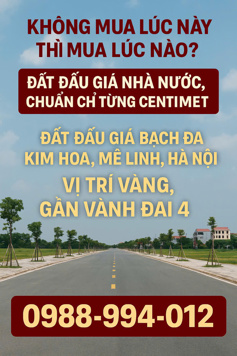 CƠ HỘI VÀNG ĐẦU TƯ ĐẤT VÀNH ĐAI 4  📍 BẠCH ĐA  KIM HOA  MÊ LINH  HÀ NỘI 0988-994-012