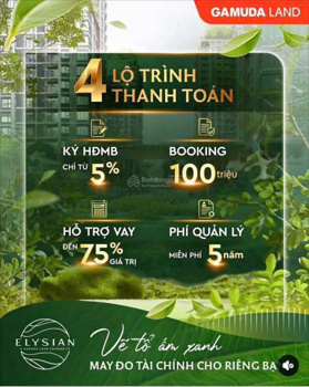 MUA CĂN HỘ ELYSIAN CỦA GAMUDA LAND CHỈ 200TR KÝ HĐMB, CHỌN CĂN ĐẸP, TT 30% 2 NĂM, HỔ TRỢ VAY 75%