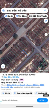 Chính chủ bán đất Bàu Đồn, Gò Dầu, Tây Ninh diện tích :120m2 giá 560tr liên hệ 0979 913 568