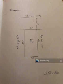 Nhà đất sau mặt đường Thiên Lôi 194,7m2 ngang 9,5m đường to