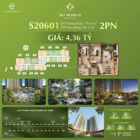 Giỏ hàng SkyRetreat ( 1PN : 1,9 tỷ,2PN: 3,99 tỷ,3PN : 4,5 tỷ), TT 25% nhận nhà.LH 0909 407 949