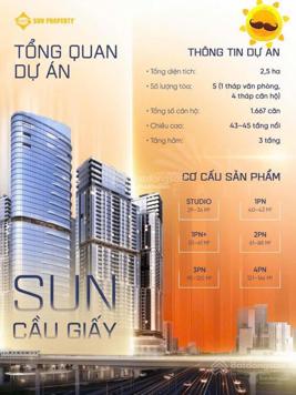 SUN GRAND CITY - CẦU GIẤY CHÍNH THỨC NHẬN BOOKING CĂN STU - 1 NGỦ - 1 NGỦ+ - 2 NGỦ - 3 NGỦ - 4 NGỦ