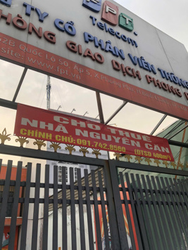 Chính chủ cho thuê nhà nguyên căn, gần mặt tiền Quốc Lộ 50, 250m2 sử dụng + 2 sân trước sau 150m2