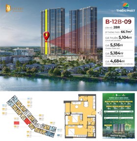CĂN HỘ 2PN ĐẸP – MASTERI RIVERA ĐÀ NẴNG 📍 Căn B-12B-09 – Tầng trung 14, view sông thoáng đãng