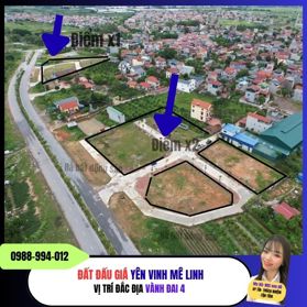 Bán đấu giá Yên Vinh Mê Linh đối diện đô thị HUD Mê Linh, vị trí đắc địa, Ngay vành đai 4