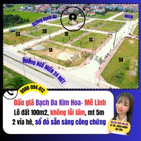 Đât đấu giá BẠCH ĐA KIM HOA Mê Linh - Hà Nội, cam kết bán đúng giá chủ thu